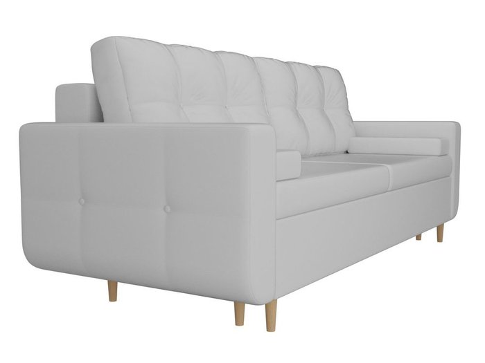 Прямой диван-кровать Кэдмон белого цвета (экокожа) - лучшие Прямые диваны в INMYROOM