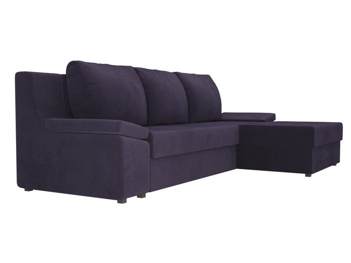 Угловой диван-кровать Челси темно-фиолетового цвета - лучшие Угловые диваны в INMYROOM