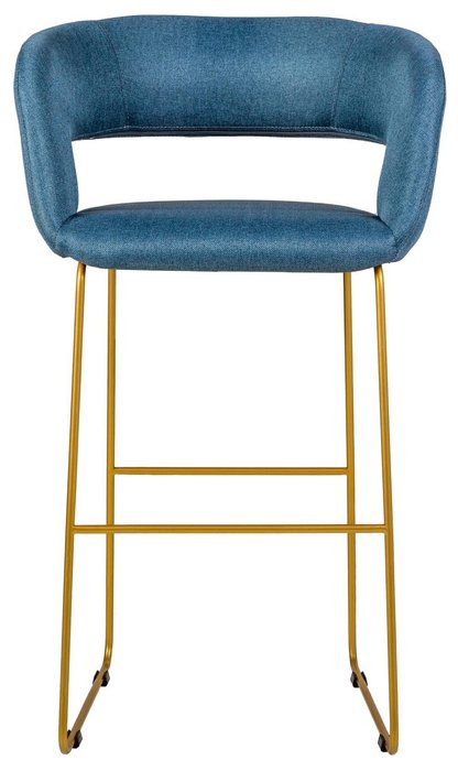 Стул полубарный Hugs золотисто-синего цвета - купить Барные стулья по цене 10030.0