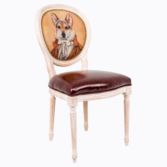 Стул Музейный экспонат версия 23 Жак Луи Давид с сидением из экокожи - купить Обеденные стулья по цене 29000.0