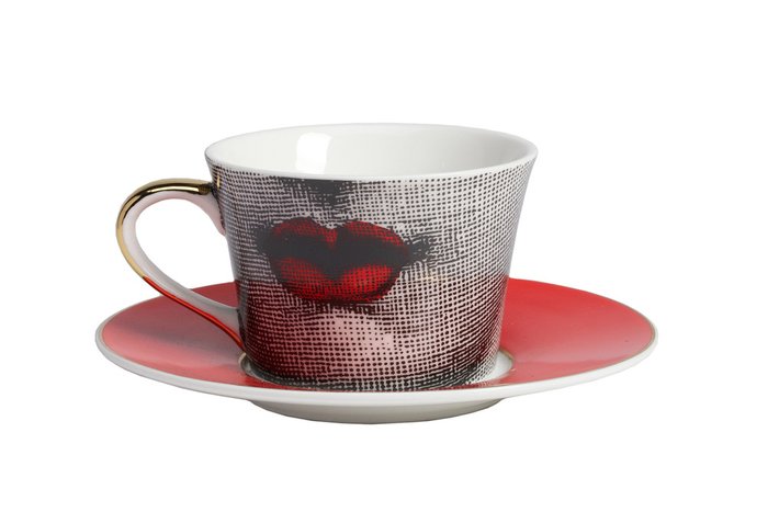 Чайный сервиз Faces Piero Fornasetti Red  - лучшие Для чая и кофе в INMYROOM