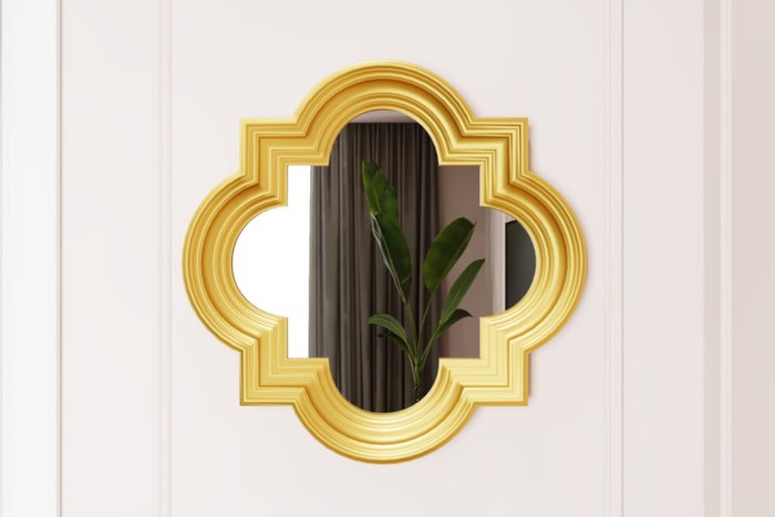 Интерьерное зеркало Golden accent в декоративной раме - купить Настенные зеркала по цене 19922.0