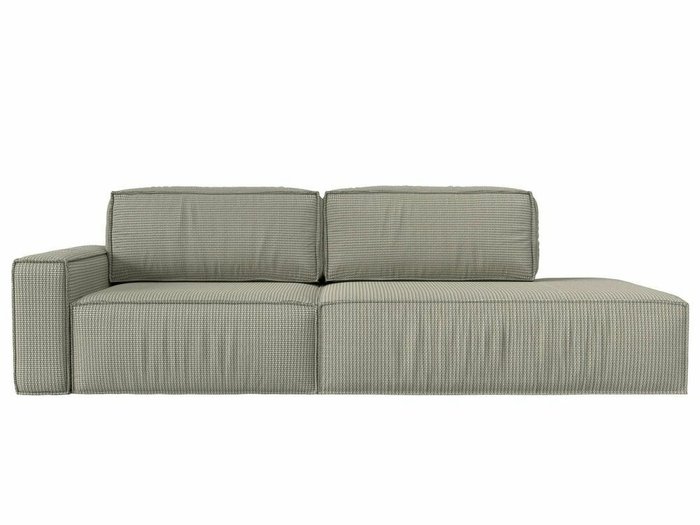 Прямой диван-кровать Прага модерн серо-бежевого цвета подлокотник слева - купить Прямые диваны по цене 74999.0