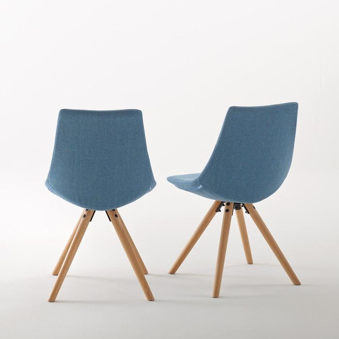 Комплект из двух стульев Asting синего цвета - купить Обеденные стулья по цене 25024.0