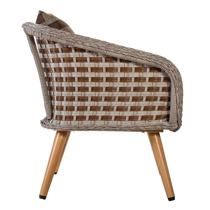 Кресло Кюрасао серо-коричневого цвета - лучшие Садовые кресла в INMYROOM