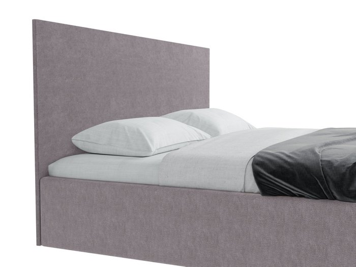 Кровать Bonem 180х200 в обивке из велюра серого цвета с подъемным механизмом - купить Кровати для спальни по цене 28695.0