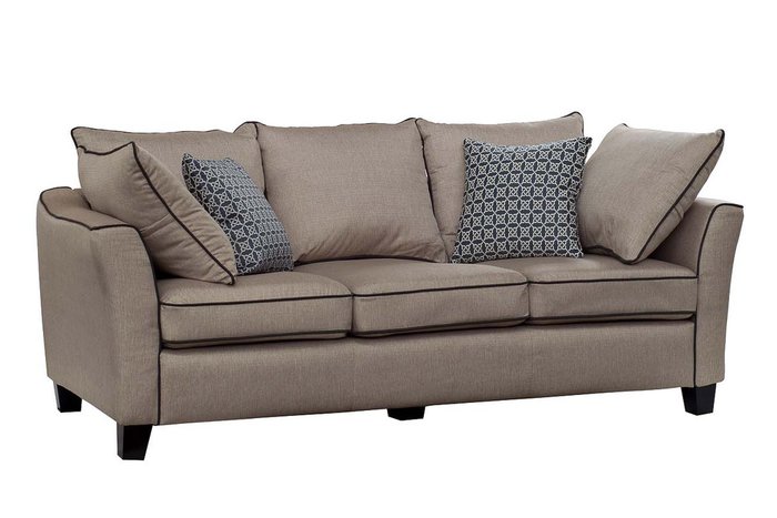 Диван трехместный с подушками (бежевый)   - купить Прямые диваны по цене 64000.0