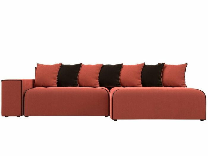 Угловой диван-кровать Кёльн кораллового цвета правый угол - купить Угловые диваны по цене 53999.0
