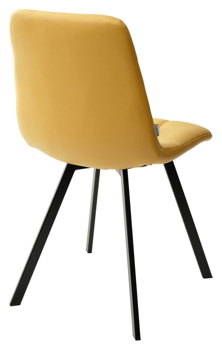Стул Chilli Square желтого цвета (экокожа) - лучшие Обеденные стулья в INMYROOM
