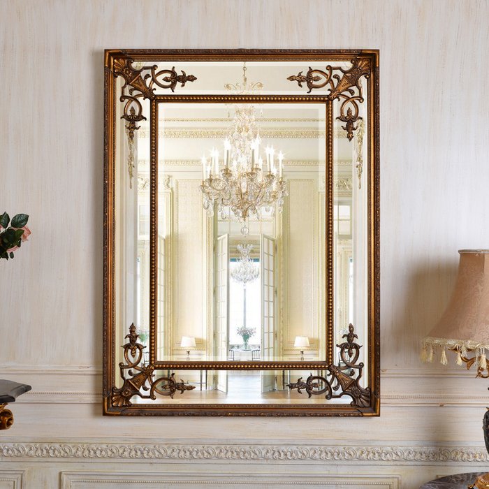 Настенное Зеркало в раме Lord Gold   - лучшие Настенные зеркала в INMYROOM