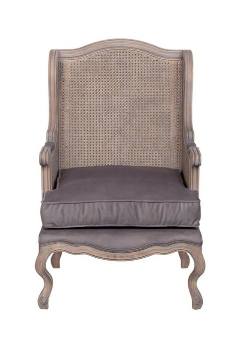 Классическое кресло Brody Ratang серого цвета - лучшие Интерьерные кресла в INMYROOM