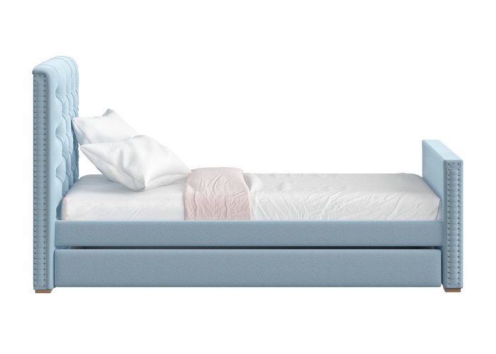 Кровать подростковая Elit soft 90х200 голубого цвета - купить Одноярусные кроватки по цене 67900.0