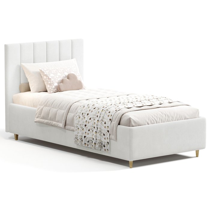 Кровать Olivia 90х200 белого цвета с подъемным механизмом