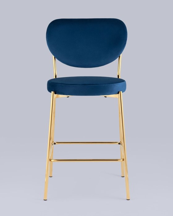 Стул полубарный Барбара синего цвета - лучшие Барные стулья в INMYROOM