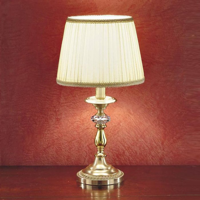 Настольная лампа Zonca с плиссированным текстильным абажуром цвета слоновой кости - купить Настольные лампы по цене 29830.0