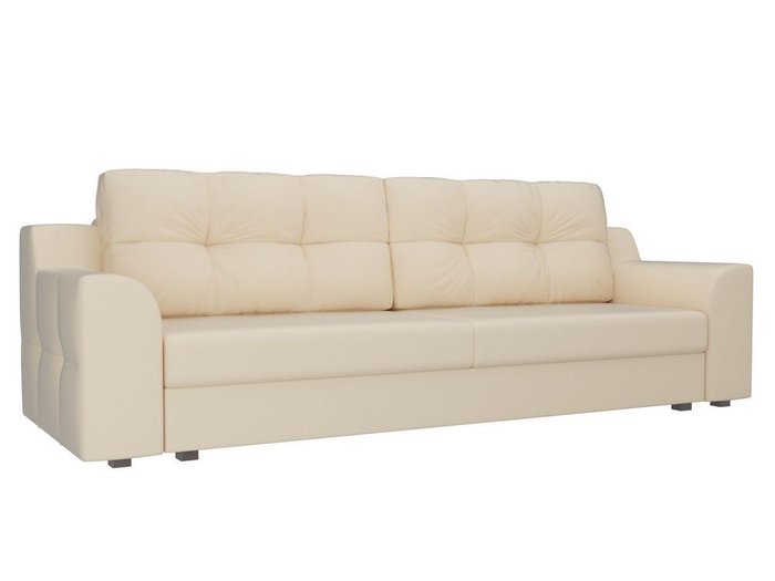 Прямой диван-кровать Сансара бежевого цвета (экокожа)