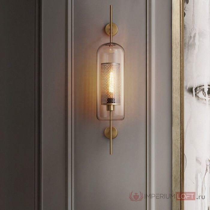 Настенный светильник Catch Wall cylinder M серого цвета - лучшие Бра и настенные светильники в INMYROOM