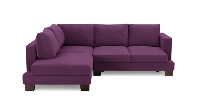 Угловой диван-кровать Дрезден фиолетового цвета - купить Угловые диваны по цене 107600.0