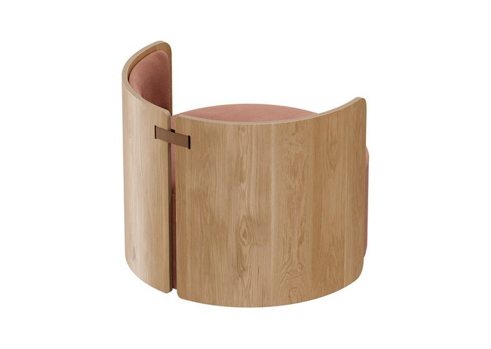 Кресло вращающееся Lagom 80 цвета сиена-натуральный дуб - лучшие Интерьерные кресла в INMYROOM