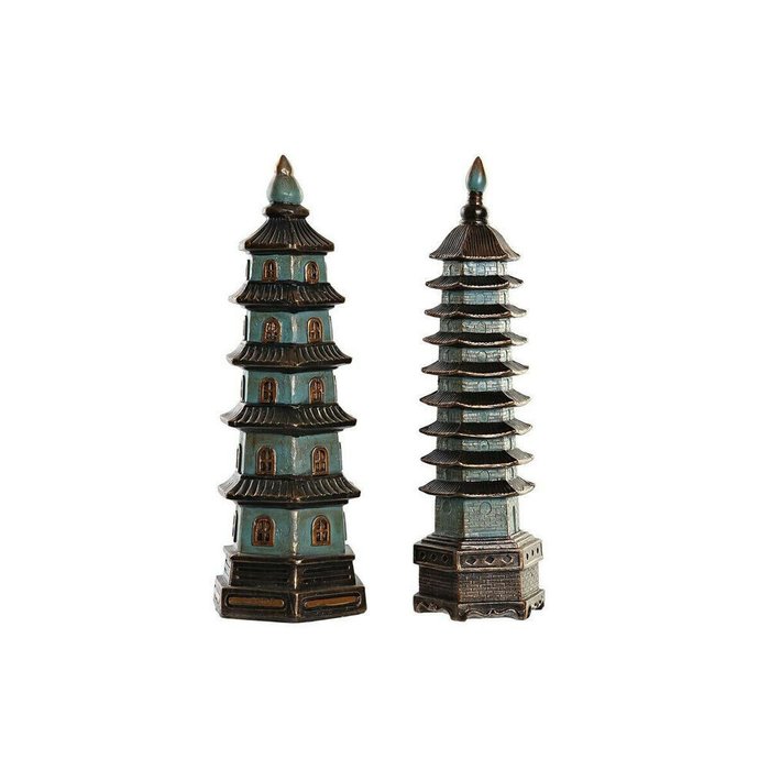 Декоративная фигура 15 x 17 x 50 cm бирюзовый Восточный (2 штук)
