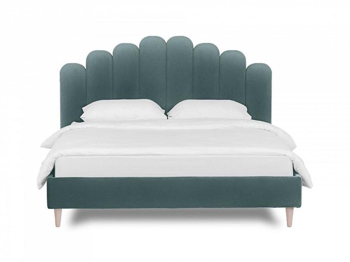 Кровать Queen II Sharlotta L 160х200 серо-голубого цвета - купить Кровати для спальни по цене 71280.0