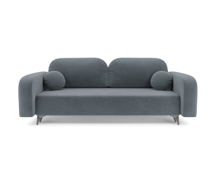 Прямой диван-кровать Цюрих серо-синего цвета - купить Прямые диваны по цене 40690.0