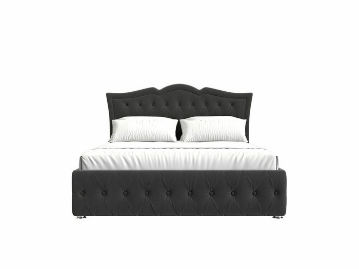 Кровать Герда 160х200 темно-серого цвета с подъемным механизмом - купить Кровати для спальни по цене 83999.0