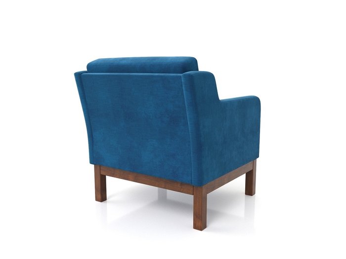 Кресло Айверс из массива сосны с обивкой синий шенилл - купить Интерьерные кресла по цене 21990.0