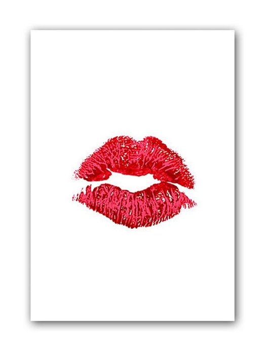 Постер "Kiss" А3 (красный)