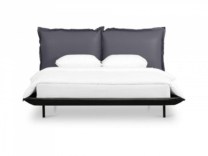 Кровать Barcelona 160х200 серо-черного цвета - лучшие Кровати для спальни в INMYROOM