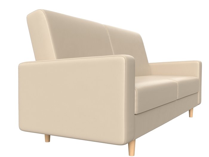 Прямой диван-кровать Бонн бежевого цвета (экокожа) - лучшие Прямые диваны в INMYROOM