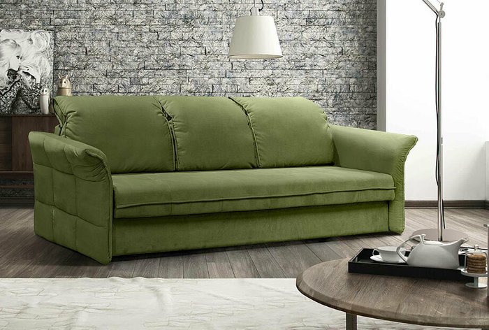 Диван-кровать Толедо зелено-синего цвета - лучшие Прямые диваны в INMYROOM