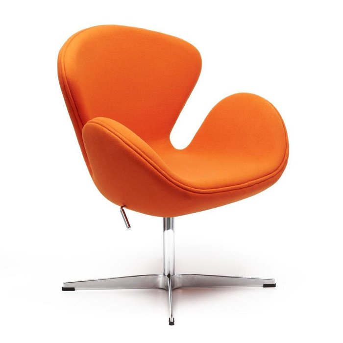 Кресло Swan Chair оранжевого цвета