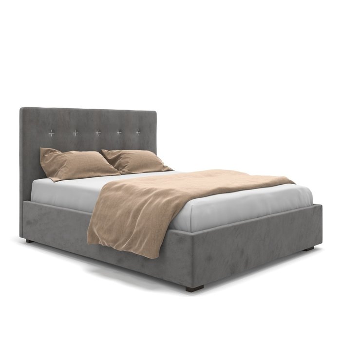 Кровать Gisele темно-серая 160х200