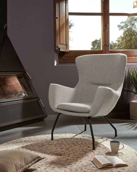 Кресло Otilia серого цвета - купить Интерьерные кресла по цене 124990.0