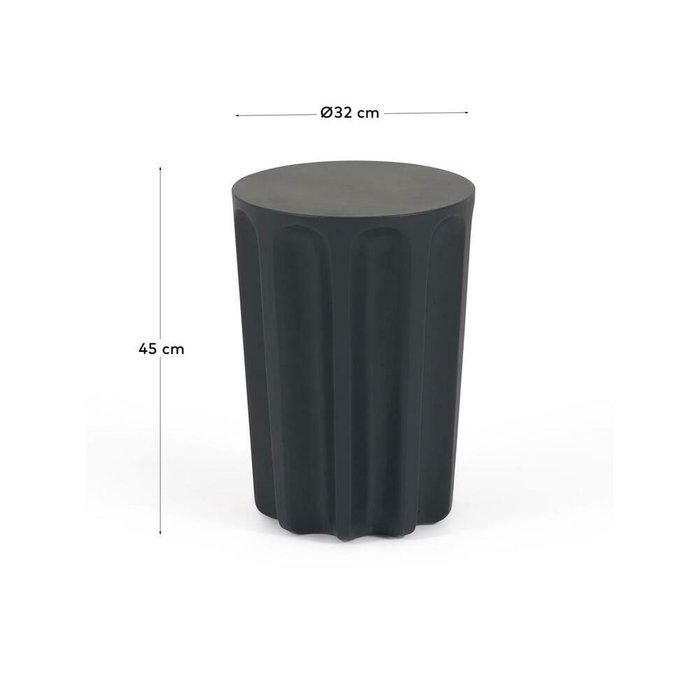 Круглый столик Vilandra черного цвета - купить Садовые столы по цене 30990.0