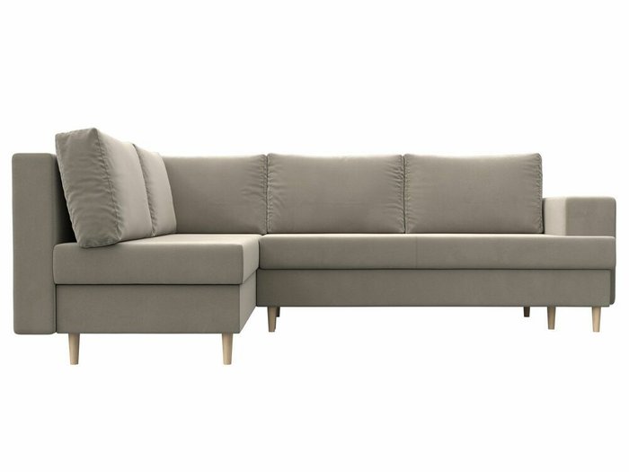 Угловой диван-кровать Сильвана бежевого цвета левый угол - купить Угловые диваны по цене 60999.0