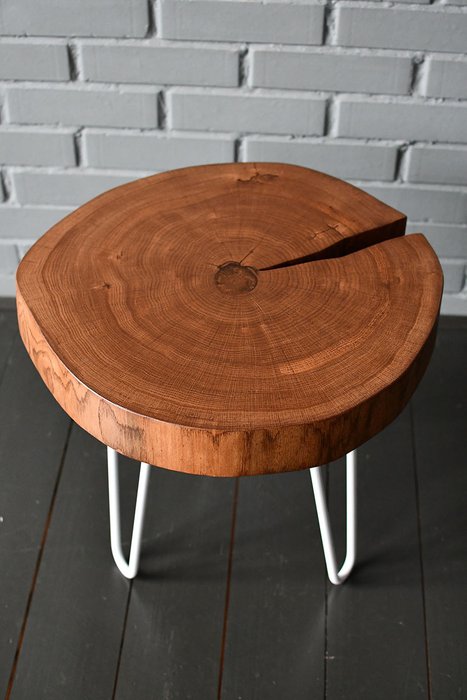 Кофейный стол Oak 07 бело-коричневого цвета - купить Кофейные столики по цене 14900.0