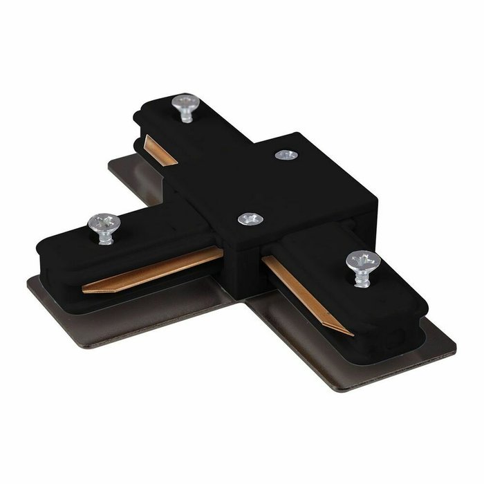 Коннектор Т-образный Track Rail WH Surface для однофазного шинопровода черного цвета