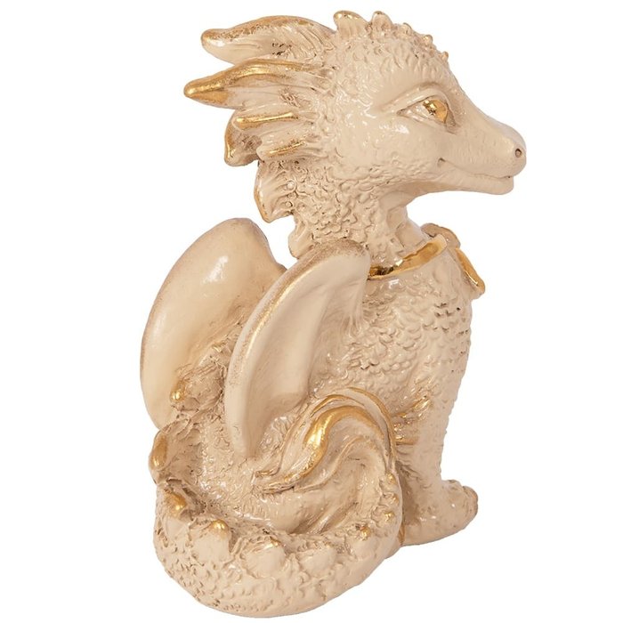 Статуэтка Дракон Ария цвета айвори - купить Фигуры и статуэтки по цене 1432.0