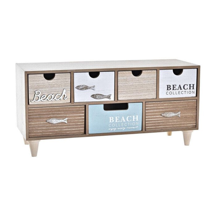 Шкатулки Шкатулка DKD Home Decor 40 x 16 x 19 cm Деревянный Коричневый бирюзовый