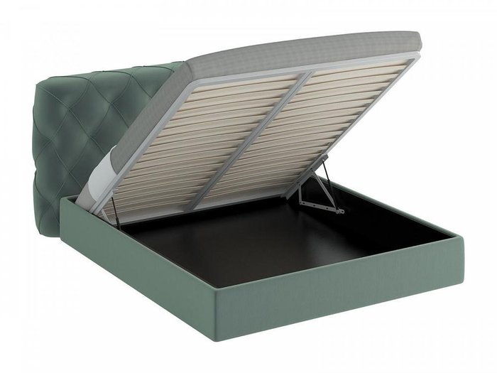 Кровать Ember серо-зеленого цвета 180х200 - купить Кровати для спальни по цене 97700.0