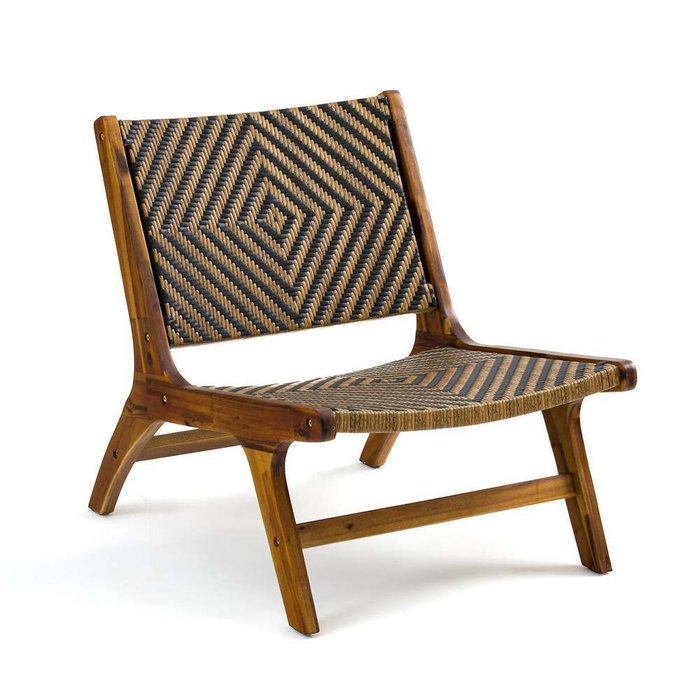 Кресло садовое из акации и пластика Verona коричневого цвета