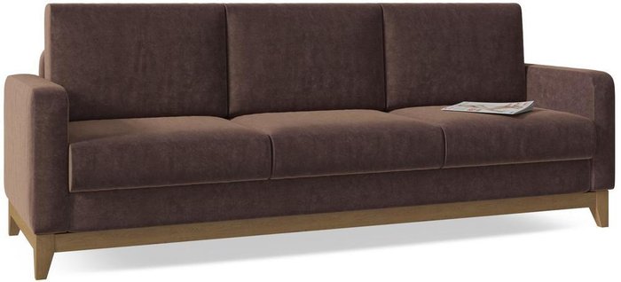 Диван-кровать Нордик темно-коричневого цвета - купить Прямые диваны по цене 36750.0