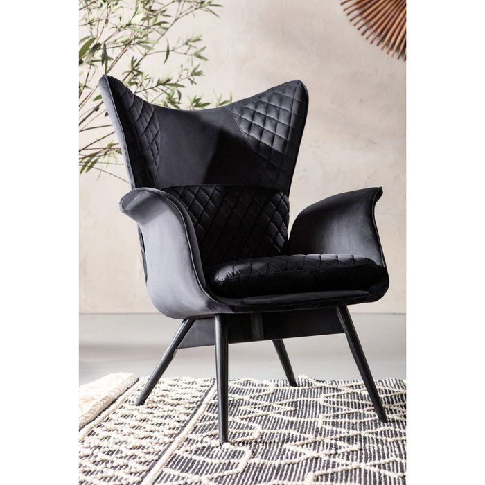 Кресло Tudor черного цвета - лучшие Интерьерные кресла в INMYROOM