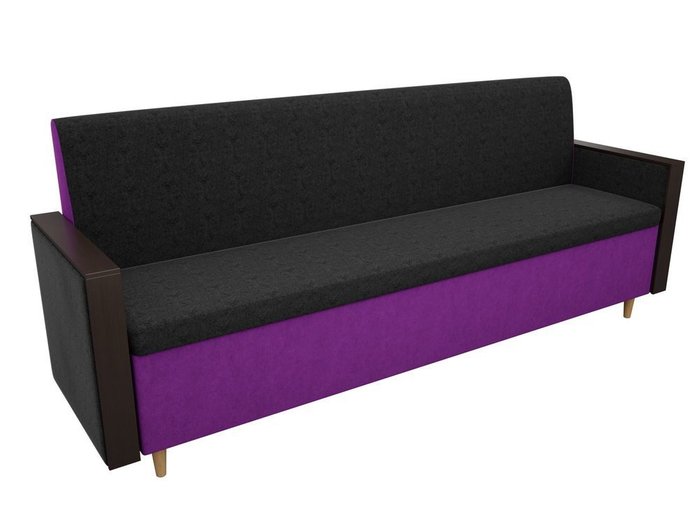 Кухонный прямой диван Модерн черно-фиолетового цвета - лучшие Прямые диваны в INMYROOM