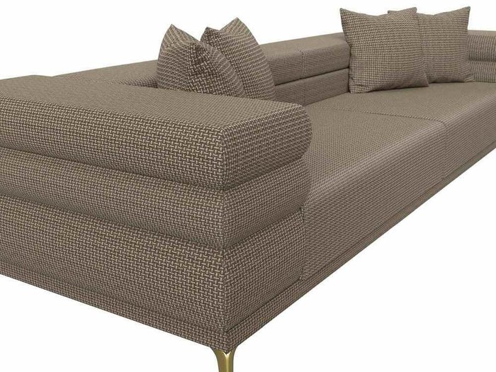 Прямой диван-кровать Лига 021 бежево-коричневого цвета  - лучшие Прямые диваны в INMYROOM