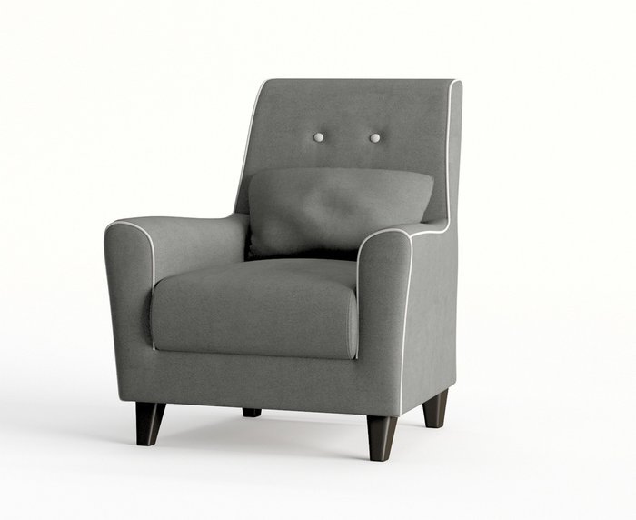 Кресло Мерлин в обивке из велюра темно-серого цвета