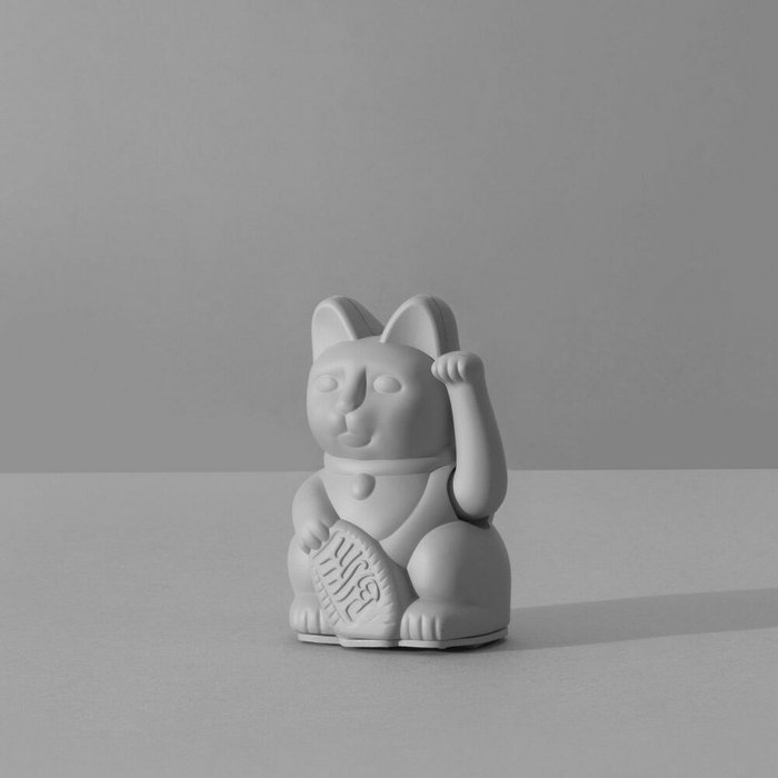 Декоративная фигурка-статуэтка Lucky Cat Mini серого цвета - купить Фигуры и статуэтки по цене 2233.0