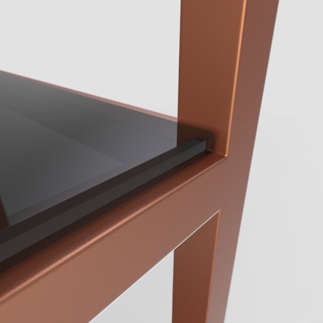 Стеллаж "Olivia" бронзовый с тонированным стеклом (2100х1000х300) - лучшие Стеллажи в INMYROOM Стеллаж "Olivia" бронзовый с тонированным стеклом (2100х1000х300) - лучшие Стеллажи в INMYROOM